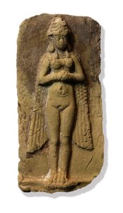 シュメールの女神ラマ（粘土）